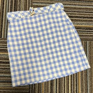 Ann Taylor Blue and White Mini Pencil Skirt Resort Wear